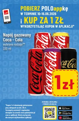 Napój gazowany Coca-Cola Original promocja w POLOmarket