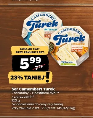 Ser Camembert Turek z pestkami dyni promocja w Netto