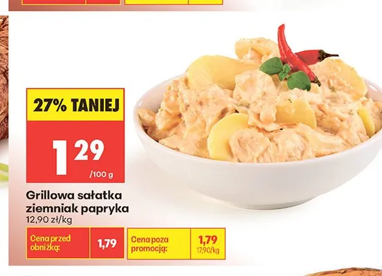 Grillowa sałatka ziemniak papryka promocja w Biedronka