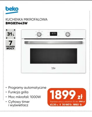 Kuchenka mikrofalowa BMGB31443W Beko promocja w Max Elektro