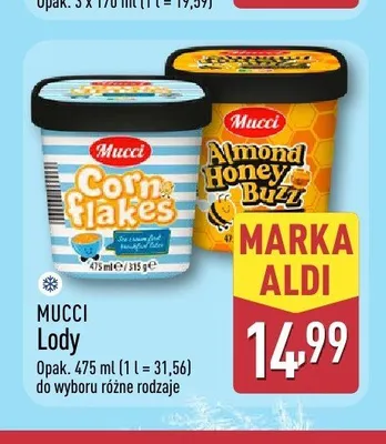 Lody Corn Flakes Mucci promocja w Aldi