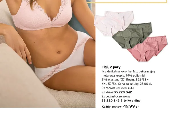 Figi khaki 2-pak promocja w Tchibo