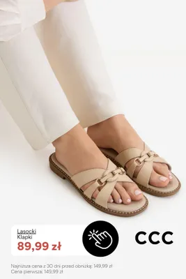 Klapki damskie Lasocki promocja w CCC