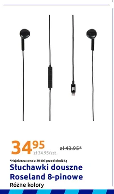 Słuchawki douszne Roseland 8-pinowe promocja w Action