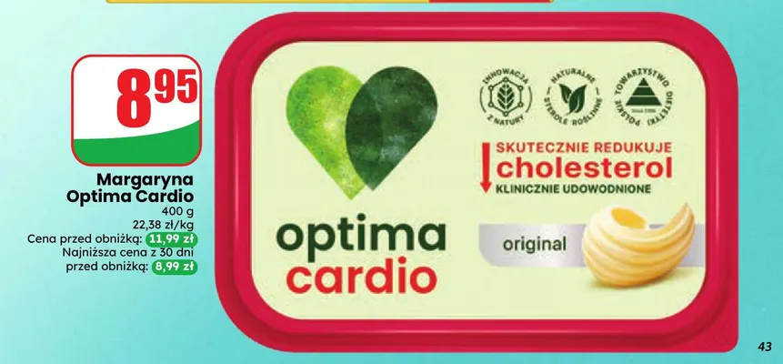 Margaryna Optima Cardio promocja w Dino