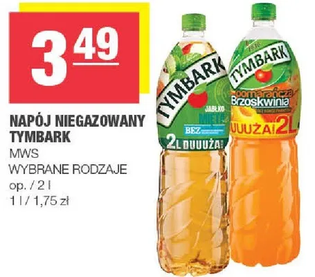 Napój niegazowany Tymbark wybrane rodzaje promocja w SPAR