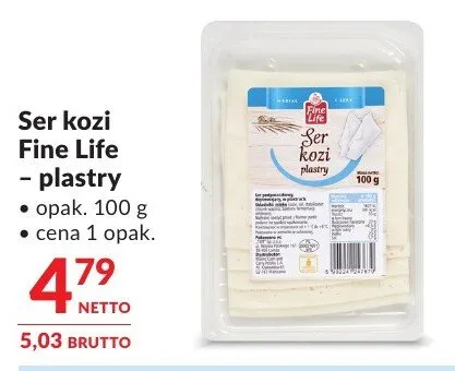 Ser kozi Fine Life - plastry promocja w Makro