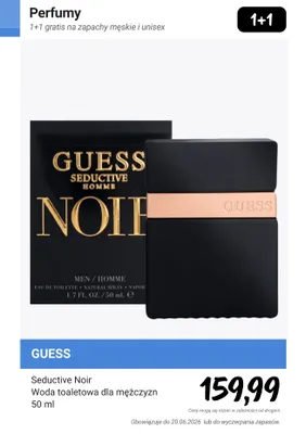 Woda toaletowa dla mężczyzn Guess Seductive Noir promocja w Rossmann