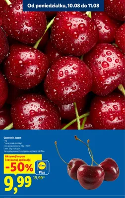 Czereśnie luzem promocja w Lidl
