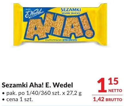 Sezamki Aha! E. Wedel promocja w Makro