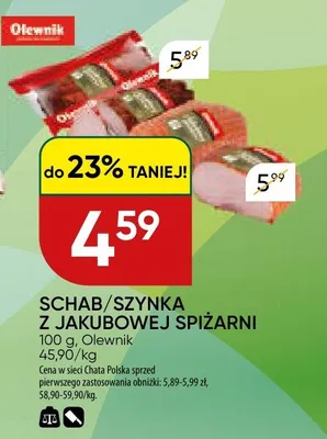 Schab/szynka z jałubowej i spiżarni promocja w Chata Polska