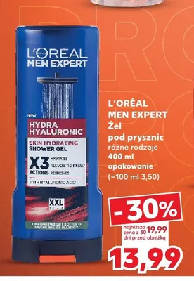 Żel pod prysznic L'Oreal Men Expert Hydra Hyaluronic promocja w Kaufland