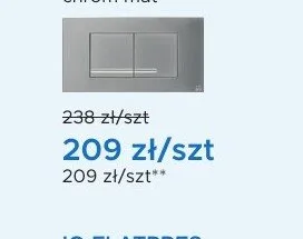 Przycisk spłukujący IO FLATPRES szczotkowany złoty promocja w Blu Salony Łazienek