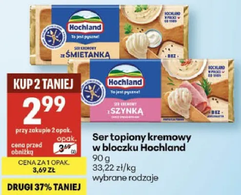 Ser topiony kremowy w bloczku wybrane rodzaje promocja w Delikatesy Centrum