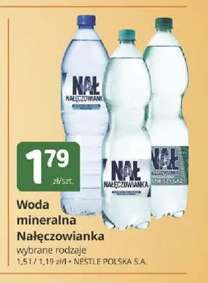 Woda mineralna gazowana Nałęczowianka promocja w Marketvita