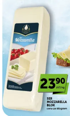 Ser Mozzarella w bloku promocja w Euro Sklep