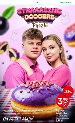 Pączek z nadzieniem jagoda acai Millo promocja w Żabka