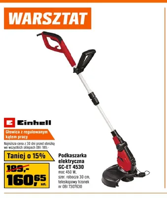 Podkaszarka elektryczna Einhell GC-ET 4530 moc 450W szer. robocza 30cm teleskopowy trzonek promocja w OBI