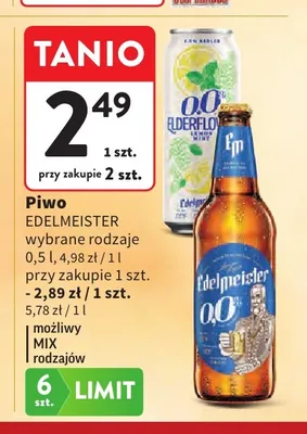 Piwo Edelmeister 500 ml promocja w Intermarche