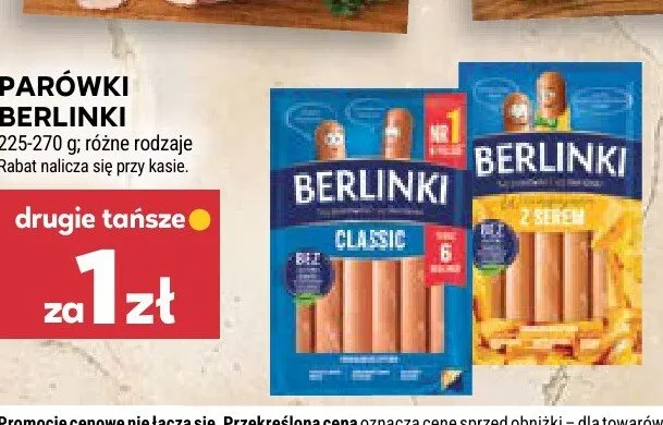 Parówki Berlinki Classic promocja w Stokrotka