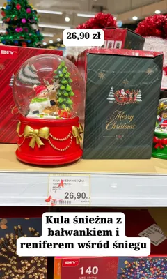 Kula śnieżna MR.DIY bałwanek i renifer promocja w MR. DIY