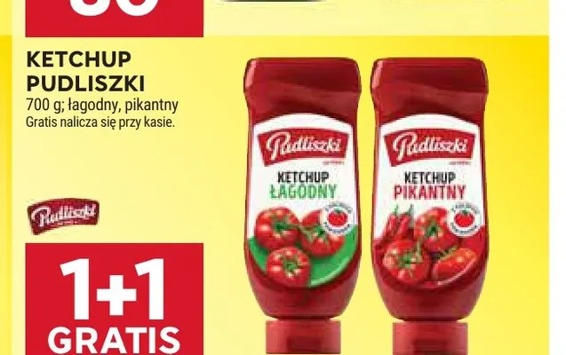 Ketchup pikantny Pudliszki promocja w Stokrotka