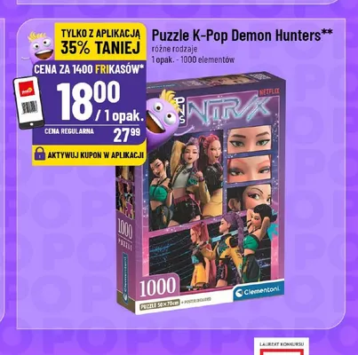 Puzzle K-Pop Demon Hunters 1000 elementów Clementoni promocja w POLOmarket