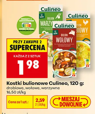 Kostki bulionowe Culineo warzywne promocja w Biedronka