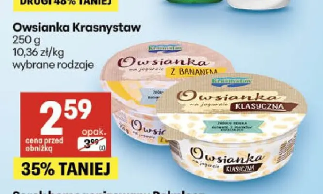 Owsianka z bananem Krasnystaw promocja w Delikatesy Centrum