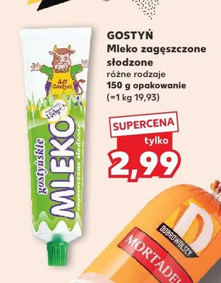 Mleko zagęszczone słodzone Gostyń promocja w Kaufland