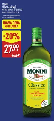 Oliwa z oliwek extra virgin Classico Monini promocja w Aldi