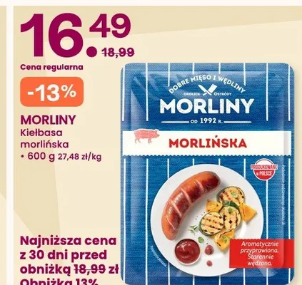 Kiełbasa morlińska promocja w Frisco