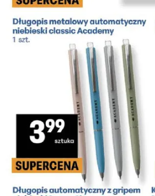 Długopis metalowy automatyczny niebieski classic Academy promocja w Delikatesy Centrum