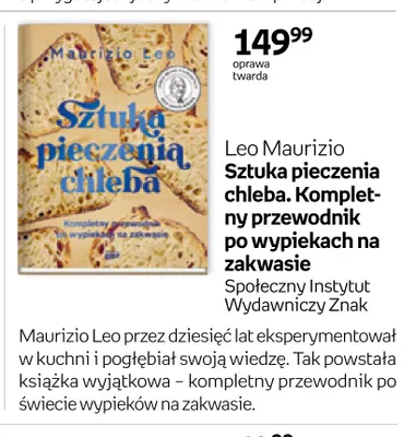 Książka Sztuka pieczenia chleba. Kompletny przewodnik po wypiekach na zakwasie Maurizio Leo promocja w Empik