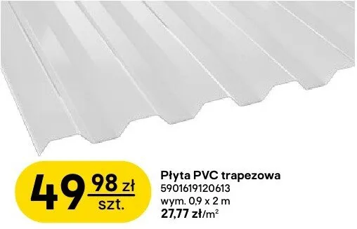 Płyta PVC trapezowa 5901619120613 promocja w Castorama