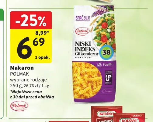 Makaron Niski Indeks Glikemiczny Polmak promocja w Intermarche