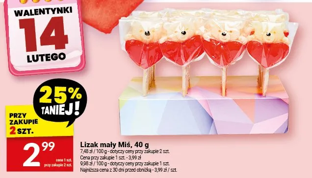 Lizak mały Miś promocja w Twój Market