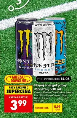 Napój energetyczny Monster Juiced promocja w Biedronka