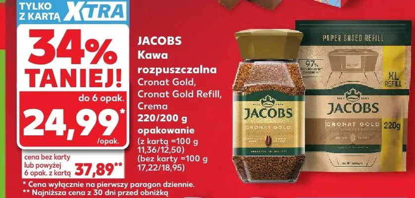 Kawa rozpuszczalna Jacobs Crema promocja w Kaufland