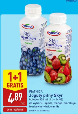 Jogurt pitny Skyr jagoda promocja w Aldi