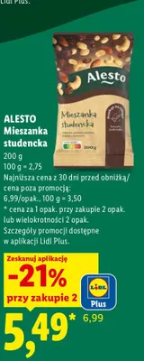 Mieszanka studencka Alesto promocja w Lidl
