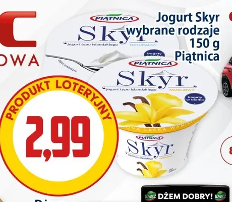 Jogurt Skyr Piątnica promocja w Kupiec
