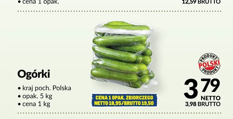 Ogórki polskie promocja w Makro