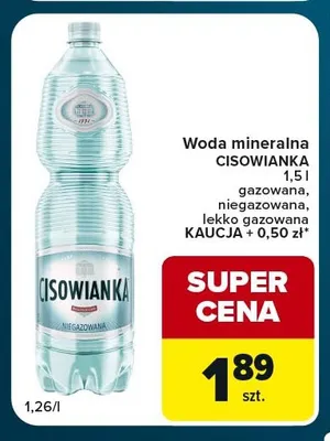 Woda mineralna gazowana Cisowianka promocja w Globi