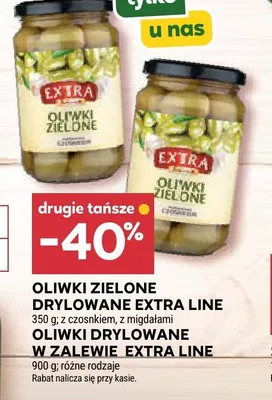 Oliwki zielone drylowane Extra Line z czosnkiem promocja w Stokrotka