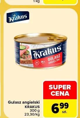 Gulasz angielski Krakus promocja w Carrefour