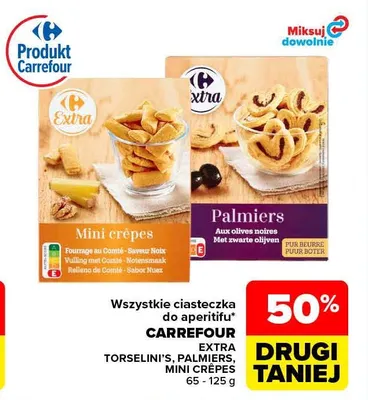 Ciasteczka do aperitifu Torselini's Carrefour Extra promocja w Carrefour Market