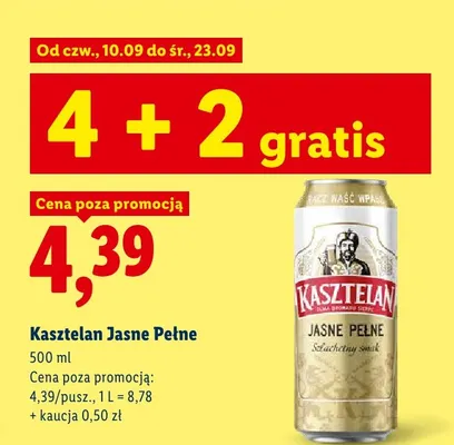 Piwo Kasztelan promocja w Lidl