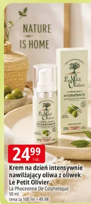 Krem na dzień intensywnie nawilżający oliwa z oliwek Le Petit Olivier promocja w Leclerc