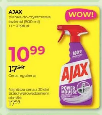 Pianka do czyszczenia łazienki Ajax promocja w Drogerie Jawa